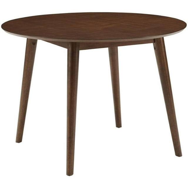 Pemberly Row Table à Manger Ronde Contemporaine en Bois, Acajou