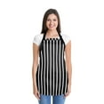 thumbnail image 2 of DALIX Apron Commercial Restaurant Home Bib Spun Poly Cotton Kitchen Aprons (2 Pockets) in Striped Black, 2 of 6