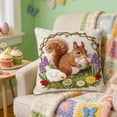 thumbnail image 2 of TanSiDing Spring Throw Pillow Covers - Watercolor Bunny in Flowers Cotton Pillow Cases Decorative for Easter Bunny Decor Couch Sofa Bedroom Living Room 45*45cm, 2 of 6