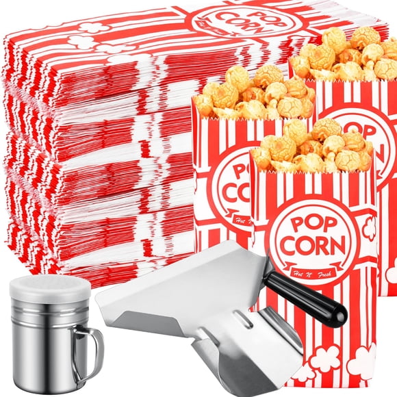 Bolsas de palomitas Essenya 202 unidades con cuchara y salero de 30 ml
