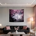 thumbnail image 2 of Japanese Cherry Blossom Tapestry Wall Hanging Asian Anime Nature Mountain Wall Art Calming Lake Ocean Tapestries for Bedroom Living Room Decor, 2 of 7