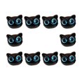 thumbnail image 4 of 10 Uds Cuentas espaciadoras de cabeza de gato Macarena Ojos azules negros, 4 of 8