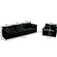 thumbnail image 5 of Black Chenille Sectional Sofa / Combine for Various Seating Arrangements, 5 of 6