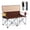 Brown, variant on Gymax Double Camping Chair w/Carry Bag 2 Cup Holders Premium Oxford Fabric for Lawn Brown & Khaki