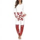 thumbnail image 2 of Pijama de diseño navideño para mujer, ropa de dormir informal de manga larga, conjunto de dos piezas, ropa de casa cómoda y elegante, estampado a pedido, 2 of 4