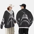 thumbnail image 4 of Fotbe Black And White Shark Chaqueta con Protección Solar UPF 50+ para Hombre y Mujer, Camisa con Capucha y Bolsillos-Medium, 4 of 7
