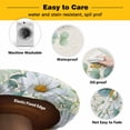 thumbnail image 3 of Elastic Fitted Round Tablecloth, Green Eucalyptus Leaves Waterproof Stretch Table Cover for 45"-54" Tables, Daisy Summer Botanical Watercolor Washable Outdoor Tablecloths for Patio, Picnic, Camping, 3 of 9