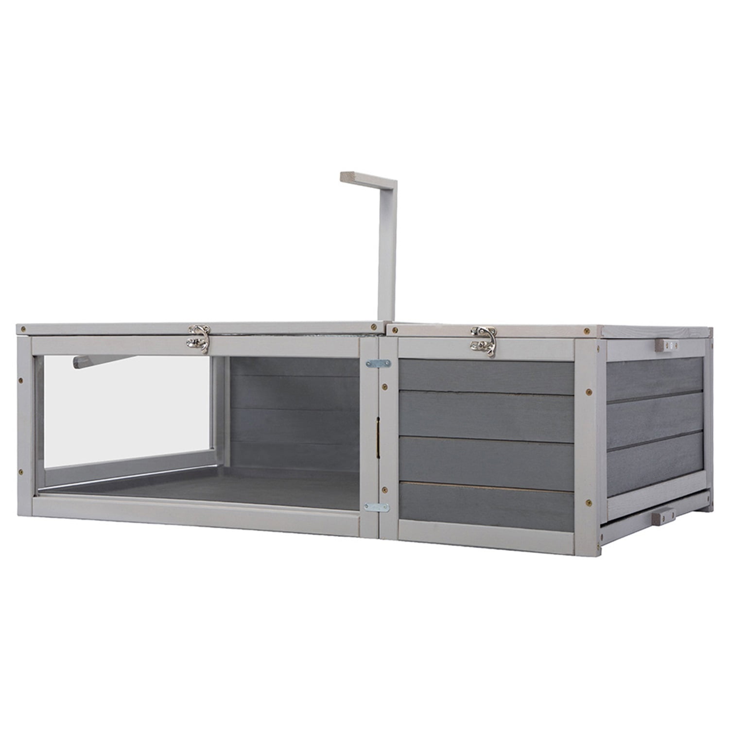 Pefilos 38 Inch Tortoise House Wooden Turtle Habitat with Removable Top and Tray for Indoors Guinea Pig Hutch, Gray Pefilos 38 Inch Tortoise House Wooden Turtle Habitat with Removable Top and Tray for Indoors Guinea Pig Hutch, Gray