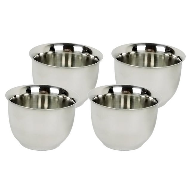 4 Piezas Mini Taza De Café De Acero Inoxidable Taza De Té Vaso De Doble Pared 50ml/1.7oz Sunnimix Taza de café de acero inoxidable