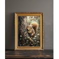 thumbnail image 3 of Squirrel Cottagecore Poster Whimsical Woodland Wall Art Rustic Nature Print for Living Room Bedroom or Gallery Wall Vintage Country Home - Poster Unframed, 3 of 3