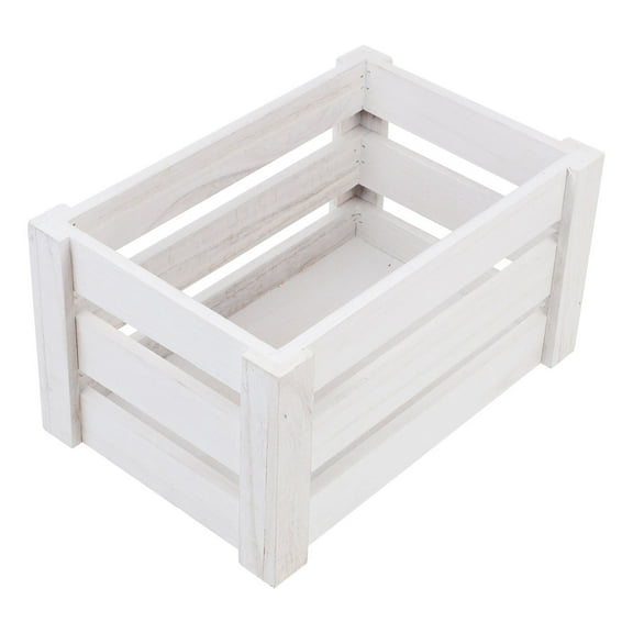 Raindrops 1Pack Vintage Storage Box Small Rectangular Wooden Crate For Home Use 29.70X19.70X16.00Cm