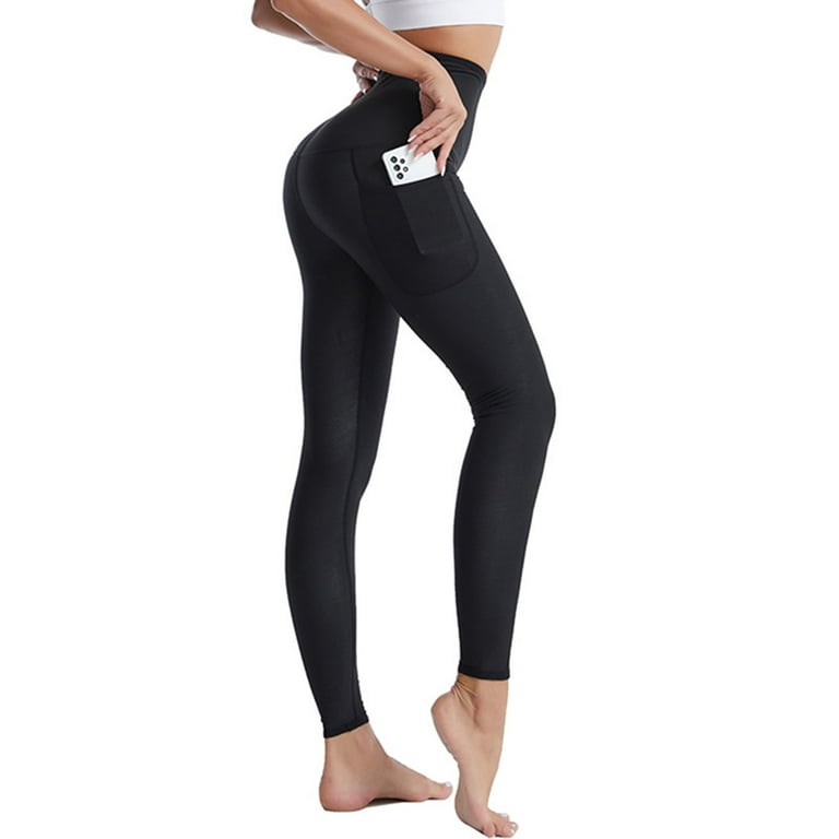 Real Essentials 4 Pack: Women's Capri Leggings with Pockets Casual Yoga  Workout Exercise Pants (Available in Plus Size)