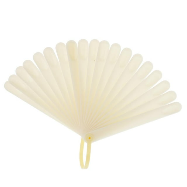 20 puntas de acrílico Yuyangstore con soportes para anillos tipo plegable Natural