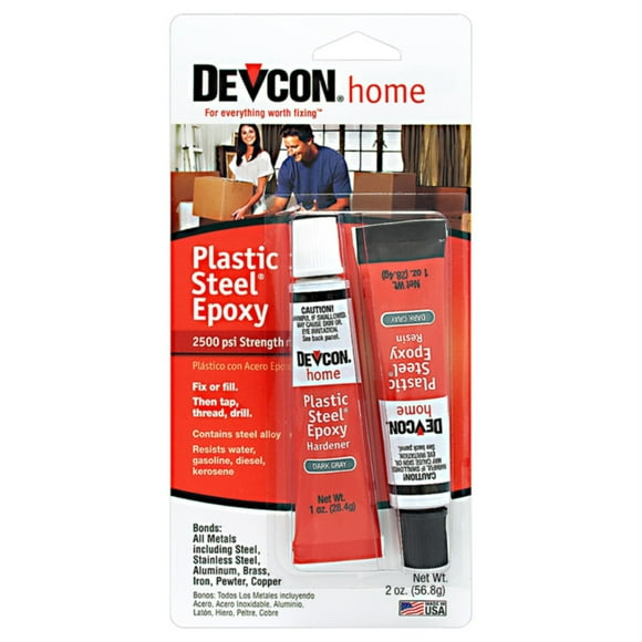 DEVCON STEEL EPOXY LT GRY 2P (Pack de 12)