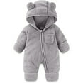 thumbnail image 2 of Coerni New Born Fleece Hooded Crawling Suit Cute Baby Bear Shape Jumpsuit Baby Boy Girl Cute Furry Hood Romper Winter Clothes, 2 of 6