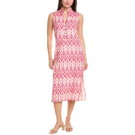 Sail to Sable womens Linen-Blend Midi Tunic, xs, Pink