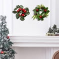 thumbnail image 4 of 1 mini corona navideña, decoración navideña para hacer tú mismo, puertas y ventanas, colgante, planta artificial, decoración de Año Nuevo, 4 of 5