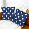 thumbnail image 6 of 4th of July Pillow Covers 20x20 Set of 2, Memorial Day Independence Day Blue Star Throw Pillow Covers American Patriotic Outdoor Cushion Cases Linen Decorative for Couch Sofa, 6 of 6