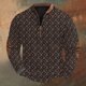 thumbnail image 1 of Blusas y camisas de manga larga con cuello redondo Sudadera con capucha de cuello redondo para hombre Jersey estampado Blusa de poliéster de manga larga para hombre, 1 of 4
