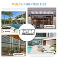 thumbnail image 4 of AECOJOY 12' x 20' Hardtop Gazebo Outdoor Aluminum Pergola ​For Garden, Patio, Backyard-​Gray, 4 of 9