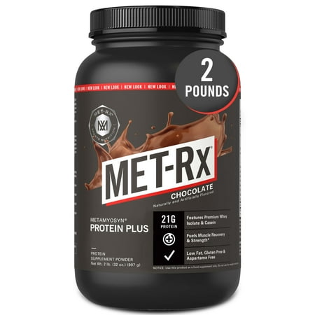 MET-Rx Protein Powder, Metamyosyn Protein Plus, Chocolate, 21g Protein, 2 Lb