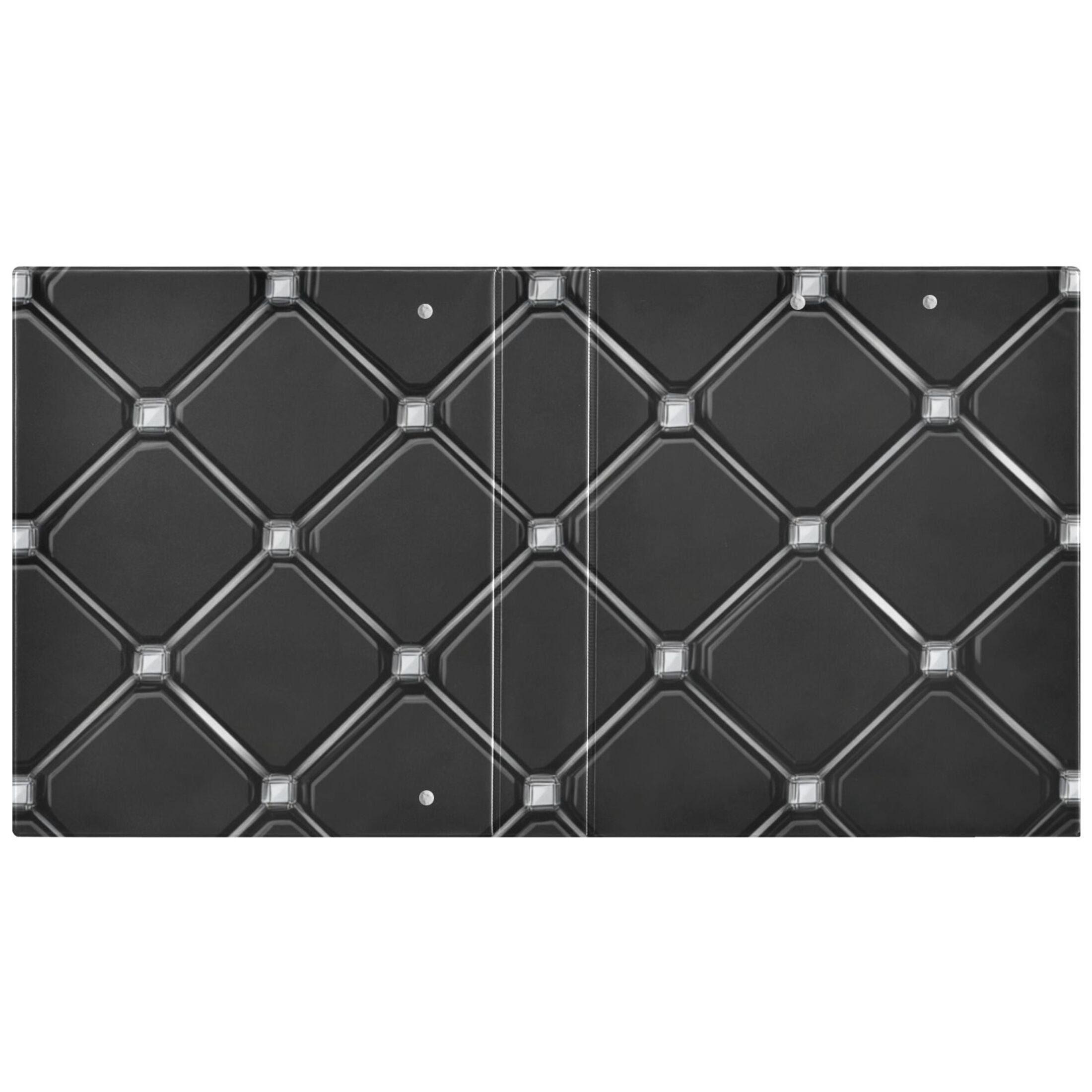 Black Cubes 3 Ring Binders 1.5 inch Hardcover File Folders with Interior Pockets A4 Size Organizer for School Office Hospital