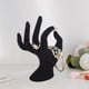 thumbnail image 3 of Organizador de anillos y joyas con modelo de mano, expositor de pulseras, collares y anillos de terciopelo. Terciopelo negro, 3 of 9