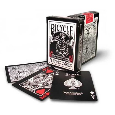 1 Deck Bicycle Black Tiger Red Pip Standard Poker Playing
