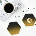 thumbnail image 5 of Disketp Gold Glitter Gradient Funny Coasters,6 Pcs Leather Coasters With Holder, Perfect Housewarming Hostess Gifts,Protect Furniture From Water Marks Scratch And Damage, 5 of 9