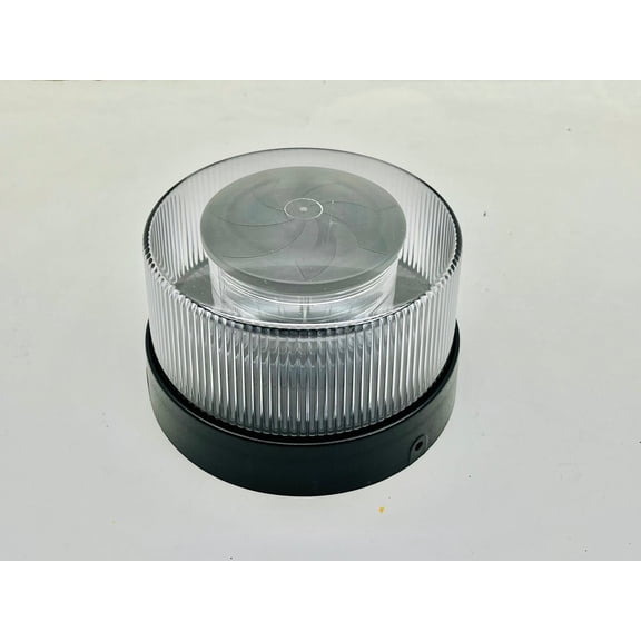 Amber, White Dual Color LED Beacon Strobe Light, Multi-Flash Pattern w/ Pigtail