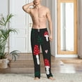 thumbnail image 5 of Vsdgher Amanita Mushroom Print Mens Pajama Pants Sleep & Lounge Pants, PJ Bottoms With elastic waistb and Pockets, 5 of 5
