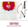 thumbnail image 6 of Franklin Sports NBA Atlanta Hawks Mini Over the Door Basketball Hoop - Kids Indoor Mini Basketball Hoop with Basketball - NBA Fan Shop Mini Hoop for Bedroom + Office - Over the Door Mini Hoop Set, 6 of 12
