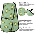 thumbnail image 4 of Dailycode Double Sided Oven Mitt with Loop Heat Resistant Kitchen Long Potholders 7" x 35" Cartoon Frogs, 4 of 6