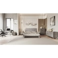 thumbnail image 3 of Unique Furniture Rainier Acacia Wood and Upholstered Headboard King Bed in Gray, 3 of 3