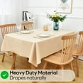 thumbnail image 4 of Wipeable Waterproof Tablecloth for Rectangle Table Heavy Duty Vinyl Tablecloths Outdoor PVC Table Cover for Picnic(A-Gray, 60'''' x 120''''), 4 of 6