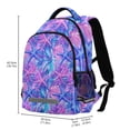 thumbnail image 2 of FORMRS Kids School Backpack Elementary Student Unisex Travel Bookbag with Reflective Stripes, Purple Starfish Pattern, 2 of 7