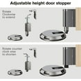 thumbnail image 4 of ABPETE Magnetic Door Stopper,No Drill Mechanical Silent Floor Door Stop, Adhesive Magnetic Door Holder Catch, Adjustable Heavy Duty Suction Door Stopper Door Locks for Home Garage (Silver), 4 of 7