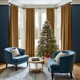thumbnail image 5 of Velvet Green Curtains 108 Inches Long Black Out Thermal Insulated Room Darkening Curtain Drapes Luxury Back Tab Window Treatments for Bedroom Living Room 2 Panels, 52 x 108 Inch, Moss Green, 5 of 9