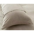 thumbnail image 6 of OctoRose French Flex Linen Ruffled Pillow Case Shames 4" Ruffle around Pillow Shames Overlay Enclosure at Back White or Nature Standard, Queen , King Sizes 1 Piece Per Order, 6 of 6