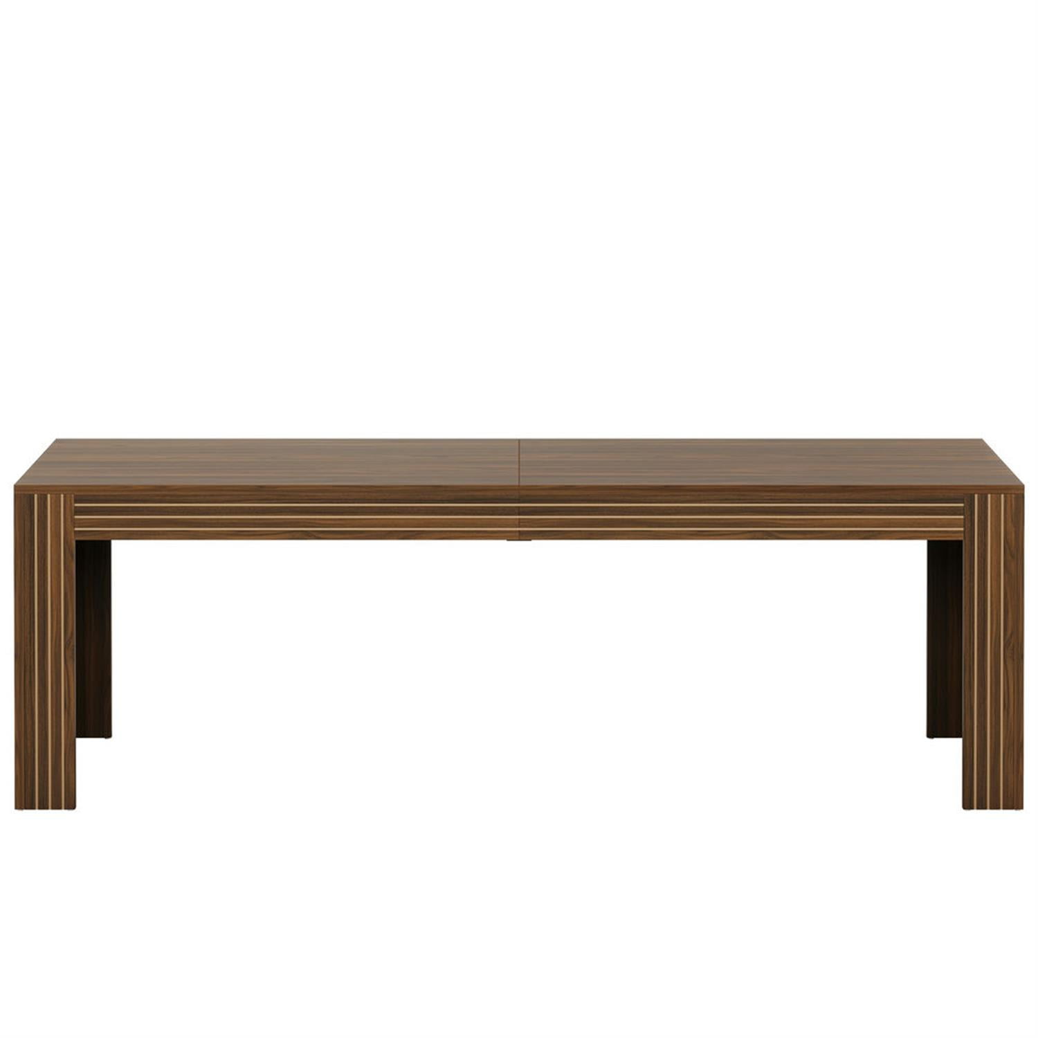 Demi Bonn 79" Two Person Wood Executive Computer Desk, Modern Duty Study Writing Gaming Table for Home Office, Rectangle Workstation, Brown