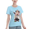 thumbnail image 2 of Women's Basic Short Sleeve T-Shirt Demon Slayer: Koiju and Nidouzi, 2 of 6