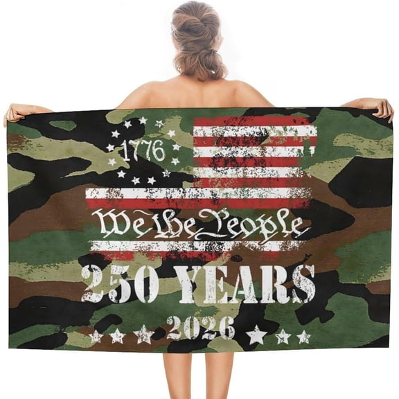 250th Anniversary Beach Towels We The People 250th America Anniversary Bath Towel Fashion Design Yoga Towels 71x31in