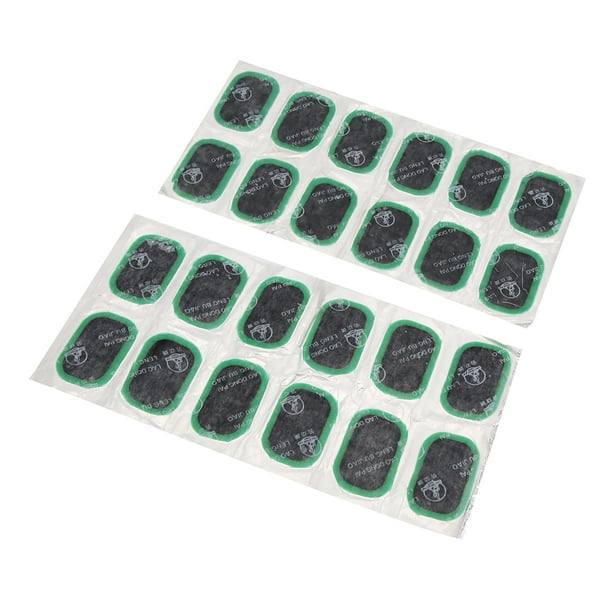 24Pcs 52x34mm Verde Parches de Goma Reparación de Pinchazo de Neumáticos Moto Coche