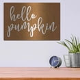 thumbnail image 4 of Luxe Metal Art 'Hello Pumpkin' by Lettered & Lined, Metal Wall Art, 16"x12", 4 of 9