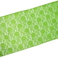 thumbnail image 2 of Light Weight Floral Sheer Lace Table Runner / Wedding Table Top Décor (Pack of 8) Lime Green, 2 of 2