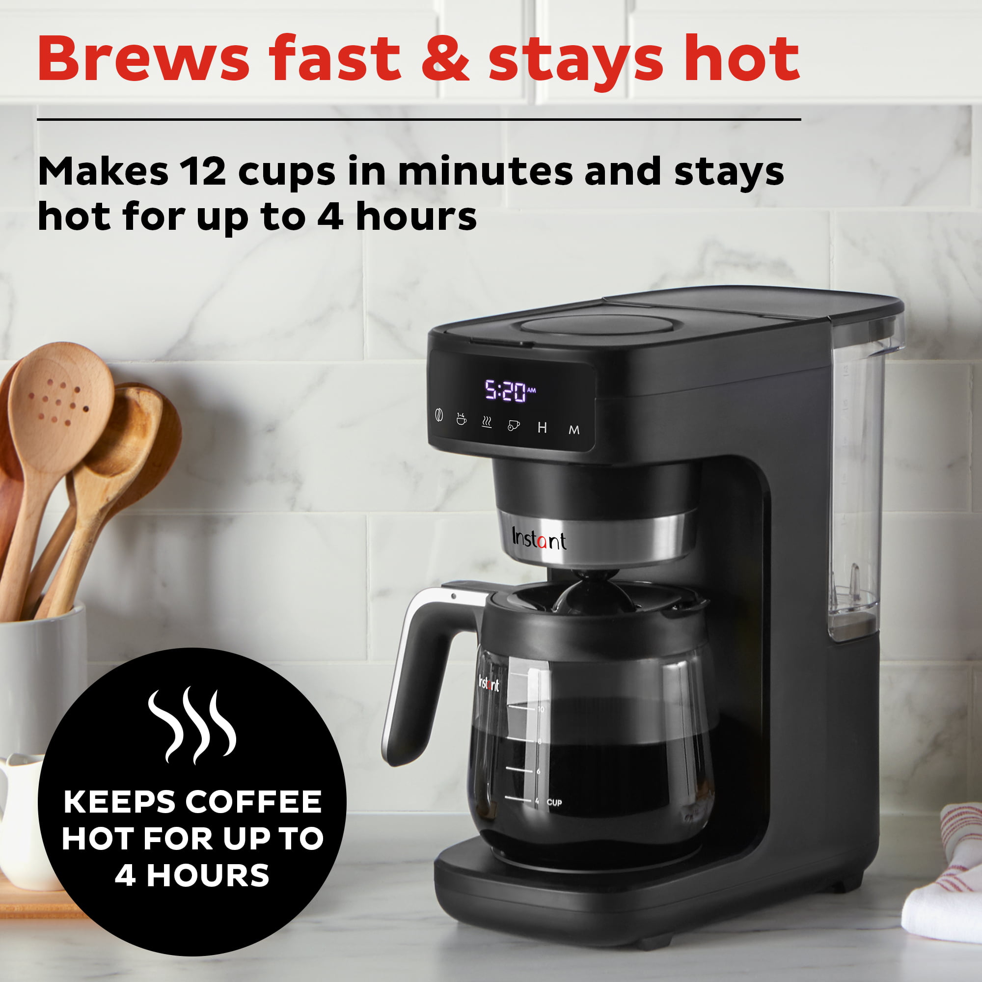  Instant Cold Brew Electric Coffee Maker, From the Makers of Instant  Pot, Customize Your Brew Strength, Easy-to-Use, Dishwasher Safe Glass  Pitcher, Quickly Brew Up to 32 Ounces : Home & Kitchen