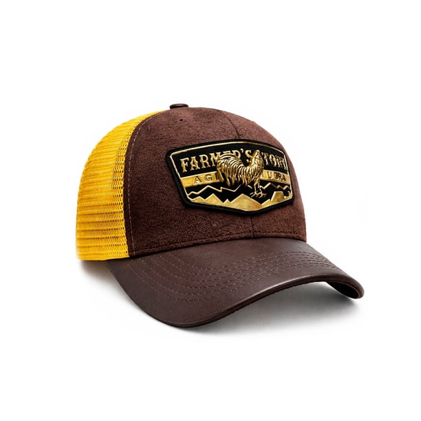 KNITE Gorra Farmer Rooster Gold Trucker Hombre Ajustable Estilo Rancho Gallo Oro