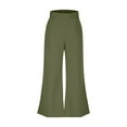 thumbnail image 5 of Olyvenn Linen Pants Women,High Waisted Palazzo Pants for Women Plus Size Dressy Casual Trousers Beach Vacation Office Work Green XL, 5 of 8