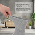 thumbnail image 4 of Kodal Copper-Infused Wide Cuff Socks for Swollen Feet & Neuropathy 3 Pair Non-Binding Diabetic Socks with Cushion, Men Women, Grey, 4 of 9