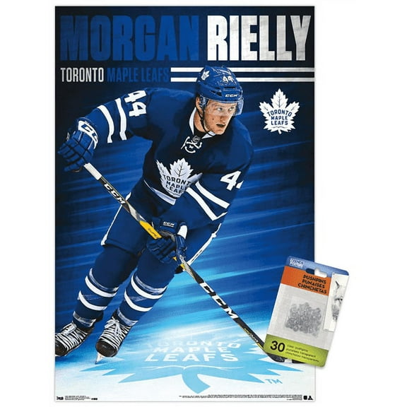 NHL Toronto Maple Leafs - Morgan Rielly 16 Wall Poster with Push Pins, 14.725" x 22.375"